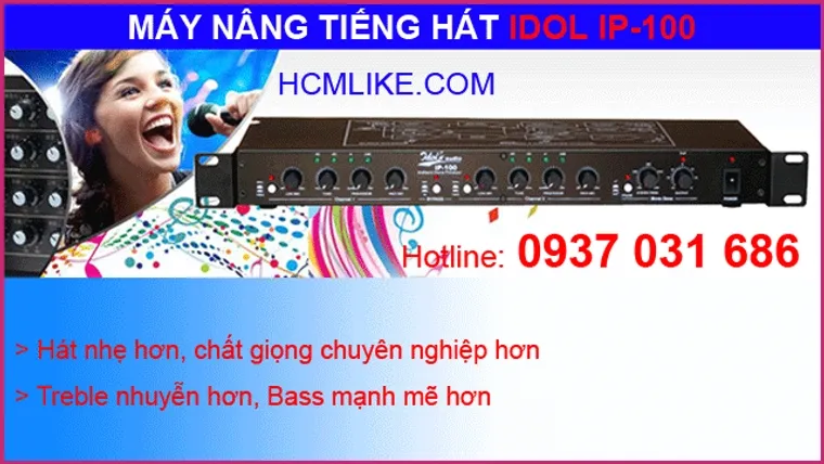 Máy nâng tiếng hát IDOL IP-100S Pro – Màu bạc