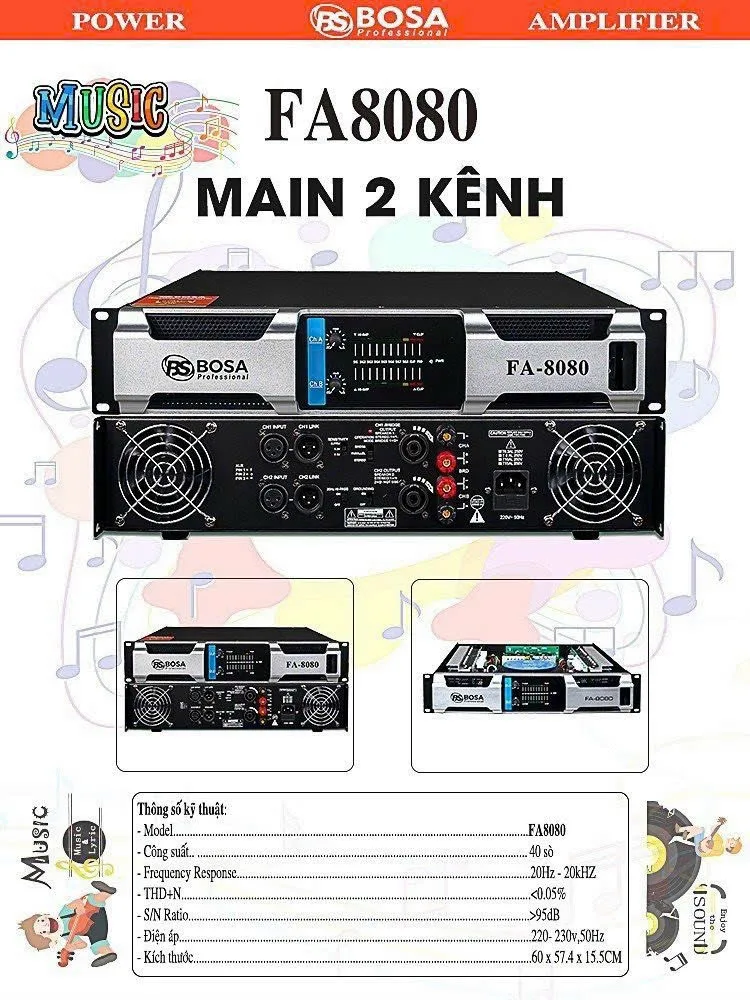 Main công suất BOSA FA8080