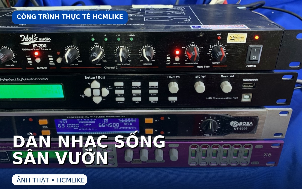 Dàn nhạc sống sân vườn do HCMLIKE thực hiện